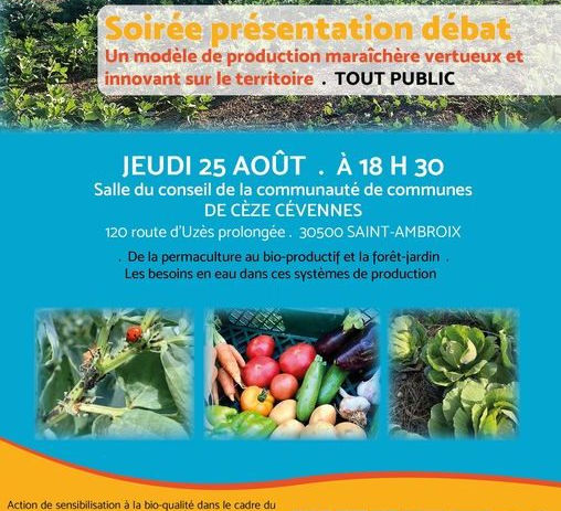 Conférence de Cédric Nouis à la communauté de communes de cèze-cévennes